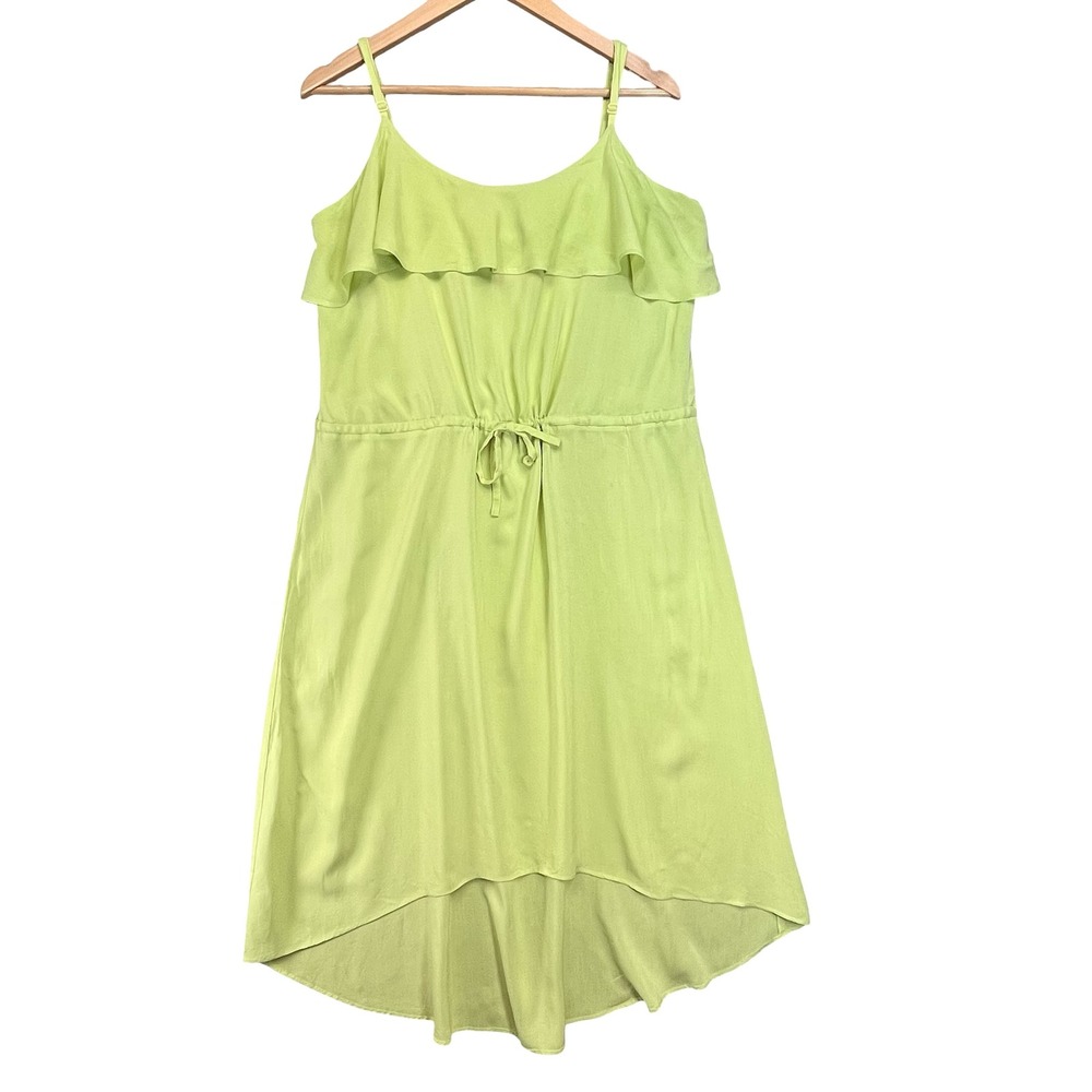 Miss Tina by Tina Knowles Light Lime‎ High-Low Ruffle Sundress MT9132 Womens L/G